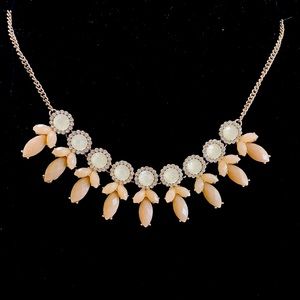 Peach statement necklace